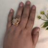 Golden Zirconia Ring
