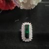 Diya Green American Diamond Ring