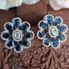 Sofia American Diamond Blue Ear Studs