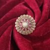 Nayantara Studded Kundan Ring