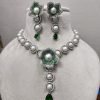 Jennifer American Diamond Nano Emerald Necklace Set