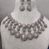 Kiara American Diamond Pink Necklace Set