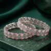 Aaliya American Diamond Bangles Pink
