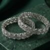Aaliya American Diamond Bangles Silver