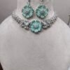 Azure American Diamond Mint Green Necklace Set