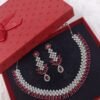 Valentina American Diamond Ruby Necklace Set