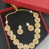 Zara American Diamond Golden Necklace Set