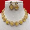 Zara American Diamond Golden Necklace Set