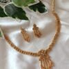 Dhaarvi Gold Plated Sleek Necklace Set