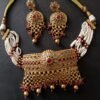 Bhavika Gold Plated Choker Necklace Set