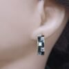 Vanya Black Hoop Earrings