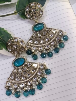 Miasha Teal Chandelier Earrings