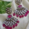 Miasha Magenta Chandelier Earrings