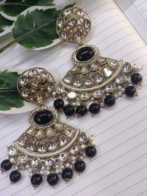 Miasha Black Chandelier Earrings