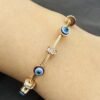 Reesha Rosegold Plated Evil Eye Bracelet