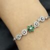 American Diamond Sleek Green Bracelet