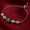 American Diamond Sleek Green Bracelet