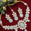Shayna Mint Green Kundan Necklace Set