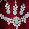 Shayna Mint Green Kundan Necklace Set