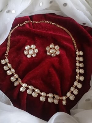 Radhika Moissanite Kundan Necklace Set