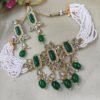 Aaisha Emerald Green Choker Necklace Set