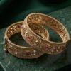 Aanvi Gold Plated Openable Ruby Bangles