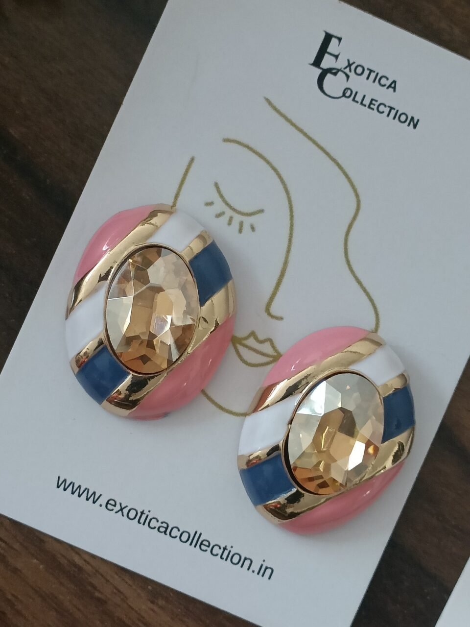 Juhi Pink Stud Earrings