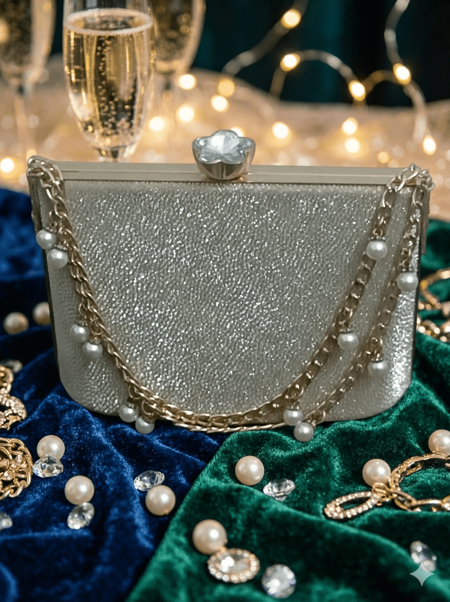 Shimmer Bloom Party Clutch