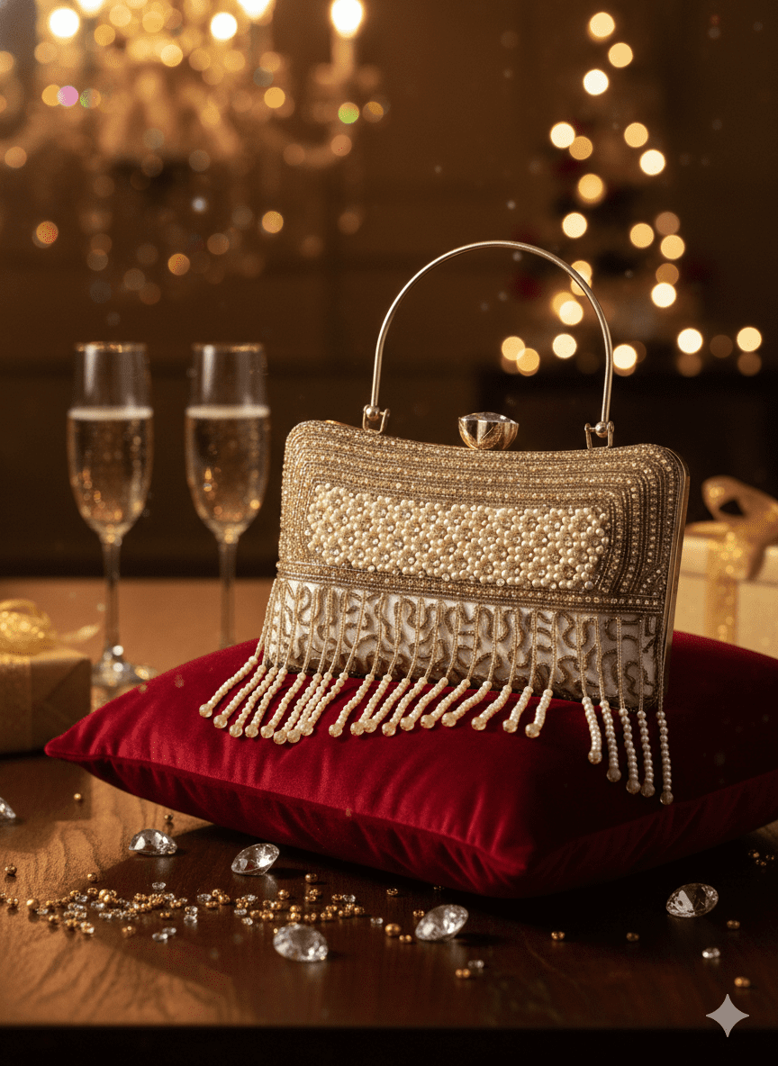 Starlite Pearl Pink Clutch