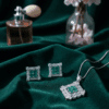 Royal Amethyst Spark Green Pendant Set