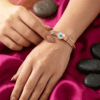Anti Tarnish Evil Eye Gold Polished Bracelet