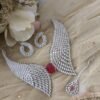 Royal Ruby Feather Necklace Set With Maangtika