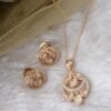 Golden Dewdrop Moissanite Pendant Set