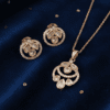 Golden Dewdrop Moissanite Pendant Set