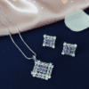 Royal Amethyst Spark Purple Pendant Set