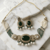 The Emerald Empress Antique Choker & Earring Set