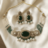 The Emerald Empress Antique Choker & Earring Set