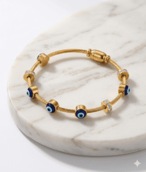 Gold Plated Evil Eye Bracelate