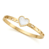 Anti Tarnish Gold Plated MOP Heart Bracelet