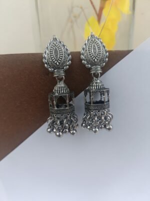 Oxidised Ghumki Earrings