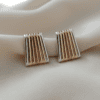 Trinity Groove Stud Earrings