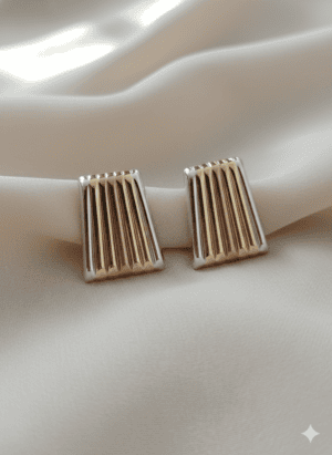 Trinity Groove Stud Earrings