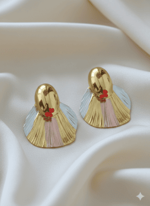 Aura Trinity Fan Drop Earrings