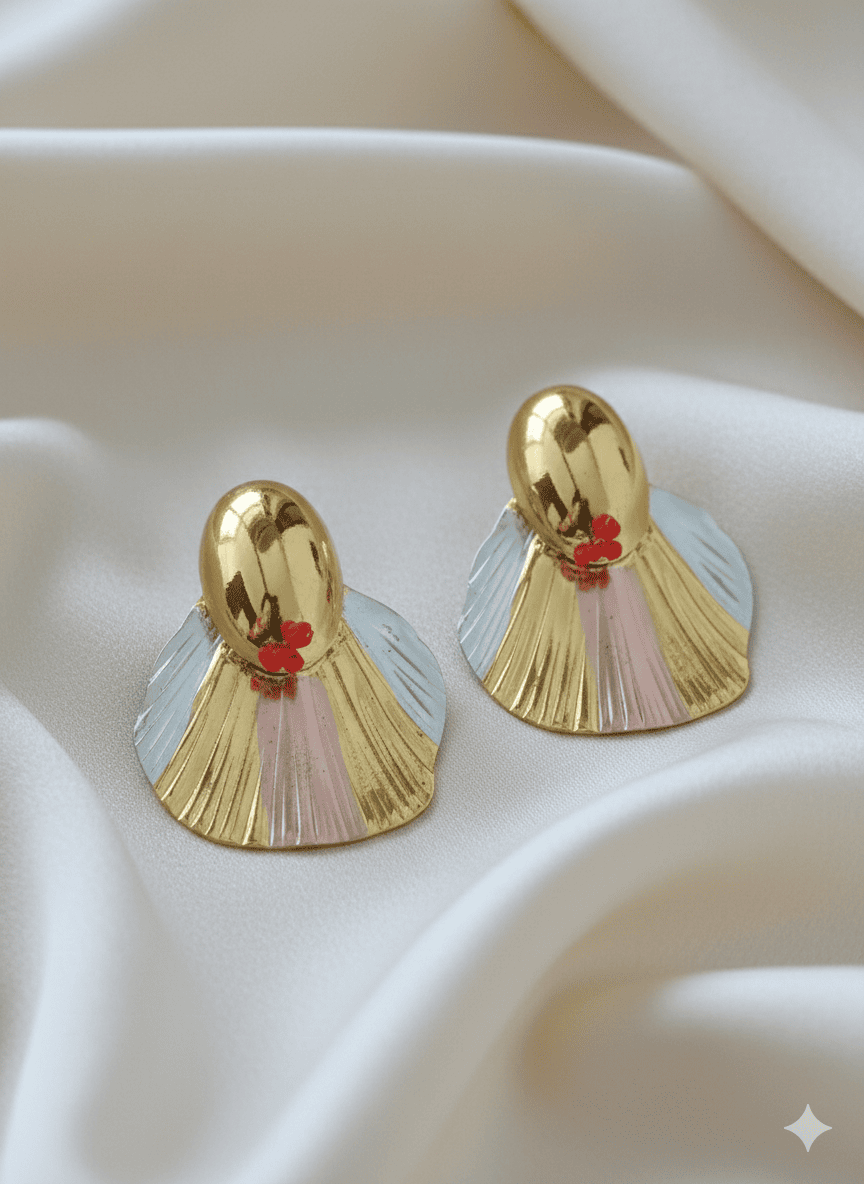 Aura Trinity Fan Drop Earrings