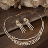 Celeste Bloom Floral Gold Polished Necklace Set