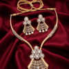 Royal Cascade Zirconia Gold Polished Necklace Set