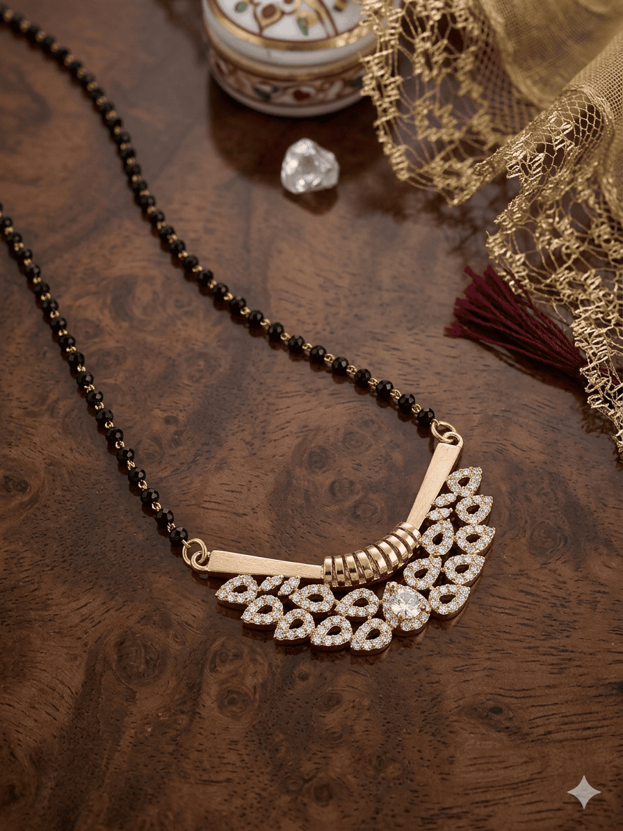 Royal Petal CZ Mangalsutra
