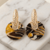 Amber Marble Drop Earrings