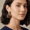 Amber Marble Drop Earrings