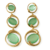 Jade Bloom Circle Drop Mint Green Earrings